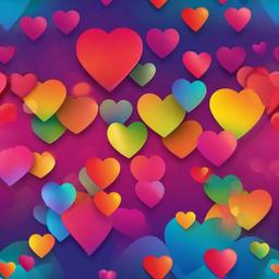 Rainbow Background Wallpaper - multicolor heart background  