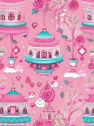 Kawaii Wonderland Pink Aesthetic Wallpaper intricate details, patterns, wallpaper photo