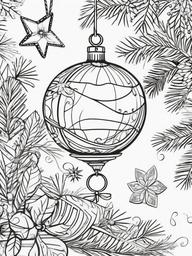 Christmas Coloring Pages Ornaments  outling,coloring pages,black and whit