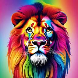 Rainbow Background Wallpaper - lion rainbow wallpaper  