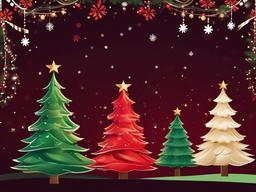 Cute Christmas Tree Background  