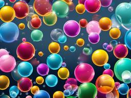 Bubble clipart - colorful soap bubbles floating in the air  