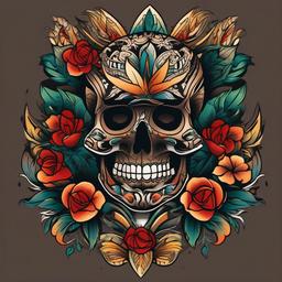 tattoo style chicano  simple vector color tattoo