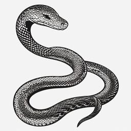 Snake Tattoo Temporary - Temporary tattoo featuring a snake design.  simple vector tattoo,minimalist,white background