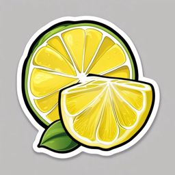 Lemon Sticker - Zesty and tangy, a lemony twist for a burst of freshness, , sticker vector art, minimalist design