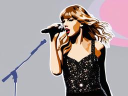 Taylor Swift clipart - Taylor Swift performing on stage  