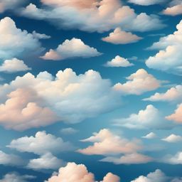 Cloud Background - Fluffy Clouds and Serene Sky  intricate patterns, splash art, wallpaper art