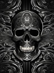 Skull Wallpaper Black  ,mobile iphone background wallpaper