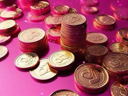 Pink Glitter Money Background  