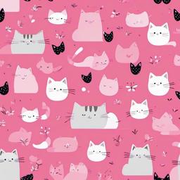 Cat Background Wallpaper - cute cat pink wallpaper  