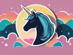 Unicorn sticker, Magical , sticker vector art, minimalist design