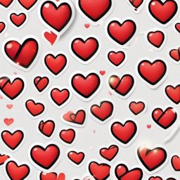 Heartbeat Emoji Sticker - Pulsating affection, , sticker vector art, minimalist design