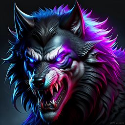 werewolf clipart - fenrir, a fearsome and transformed lycanthrope. 