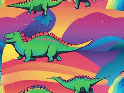 Rainbow Dinosaur Background  