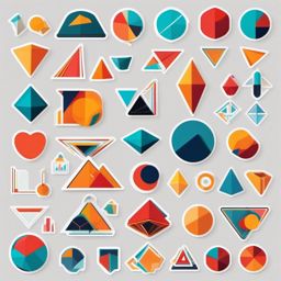 Geometry Set Sticker - Exploring shapes and angles with the comprehensive geometry set, , sticker vector art, minimalist design