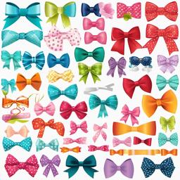 Bow clipart - bow in a variety of colors and patterns  