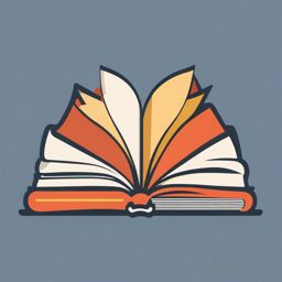 Clipart of a Book - Book icon representing reading and knowledge,  color vector clipart, minimal style