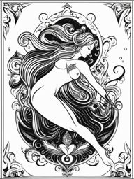 aquarius tattoo black and white design 