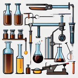 Lab Equipment clipart - Various tools and apparatus used in scientific experiments, ,vector color clipart,minimal