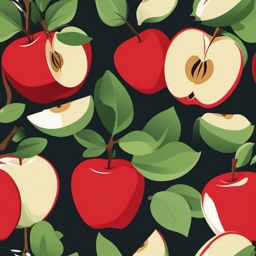 Apple Clipart - A crisp apple with a bite taken.  color clipart, minimalist, vector art, 