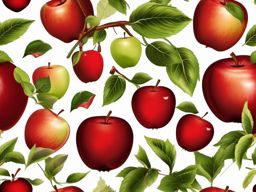 Apple Clipart, Ripe red apples ready for picking. 