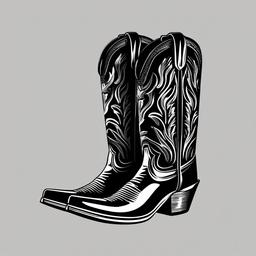 Cowboy Boot clipart - cowboy boot with a spurred heel  