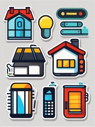 Smart Home Living sticker- Automated Comfort Bliss , color sticker vector art