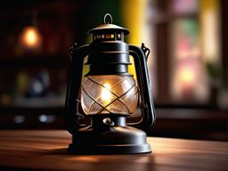 Old Lantern - An old lantern with a glass globe and a handle hyperrealistic, intricately detailed, color depth,splash art, concept art, mid shot, sharp focus, dramatic, 2/3 face angle, side light, colorful background