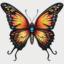 Buttefly clipart - butterfly with colorful wings  