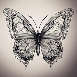 geometric tattoo butterfly  