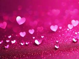 Pink Glitter Hearts Wallpaper  