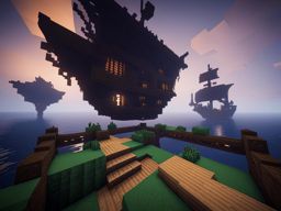 haunted shipwreck on a spooky island - minecraft house ideas minecraft block style