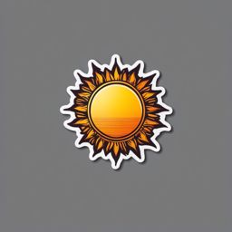 Sun sticker- Bright and shining, , sticker vector art, minimalist design