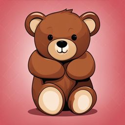 teddy bear clipart: snuggly teddy bear hugging with affection. 