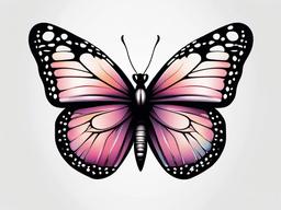 butterfly tattoos for females  simple color tattoo,white background,minimal