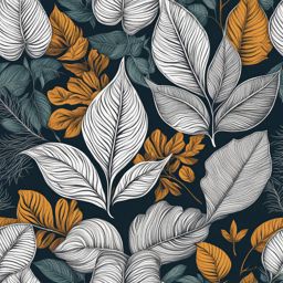 leaf clipart - detailed leaf illustration with intricate patterns. 