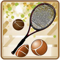 Sport clipart - tennis racket and ball  vector clipart