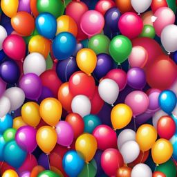 Birthday Background - Colorful Balloons at a Birthday Party wallpaper, abstract art style, patterns, intricate