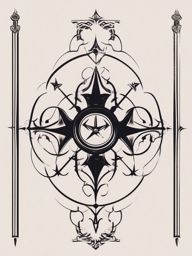 Asta's grimoire tattoo. Anti-magic symbol ink.  minimal color tattoo design