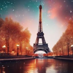 Christmas Wallpaper iPhone - iPhone Background with Eiffel Tower  , splash art wallpaper, dull colors