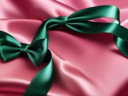 Satin bow-tied gift images top view, product photoshoot realistic background, hyper detail, high resolution