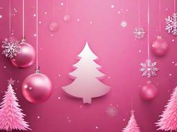 Aesthetic Pink Christmas Wallpaper  