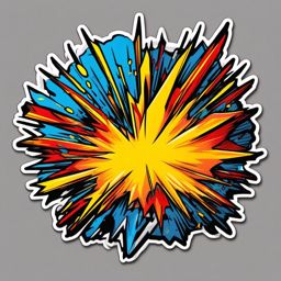Comic book burst sticker- Explosive and energetic, , sticker vector art, minimalist design