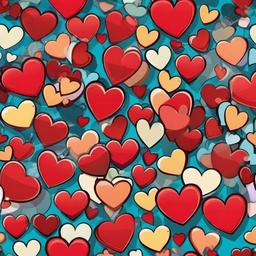 Heart Background Wallpaper - cartoon heart background  