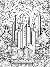 Advent Coloring Sheet  outling,coloring pages,black and whit