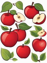 apple clipart - a juicy and red apple graphic. 