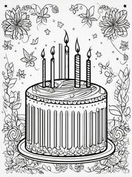 Happy Birthday to You Coloring Pages - Festive Message to Celebrate the Day  minimal black outline printable sheet, coloring page