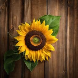 Sunflower Background Wallpaper - sunflower with wood background  