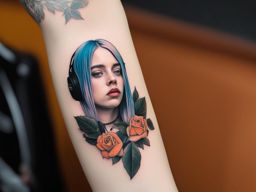 billie eilish tattoo, inspired by the famous singer-songwriter and her unique style. 