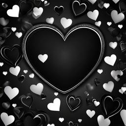 Heart Background Wallpaper - black heart on black background  